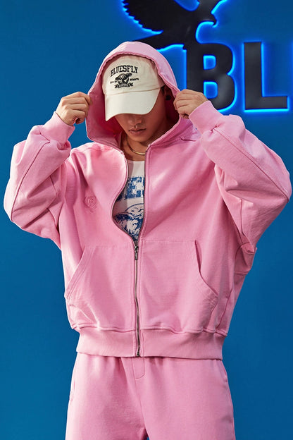 Heavy Wash Zip Hoodie  #BF107