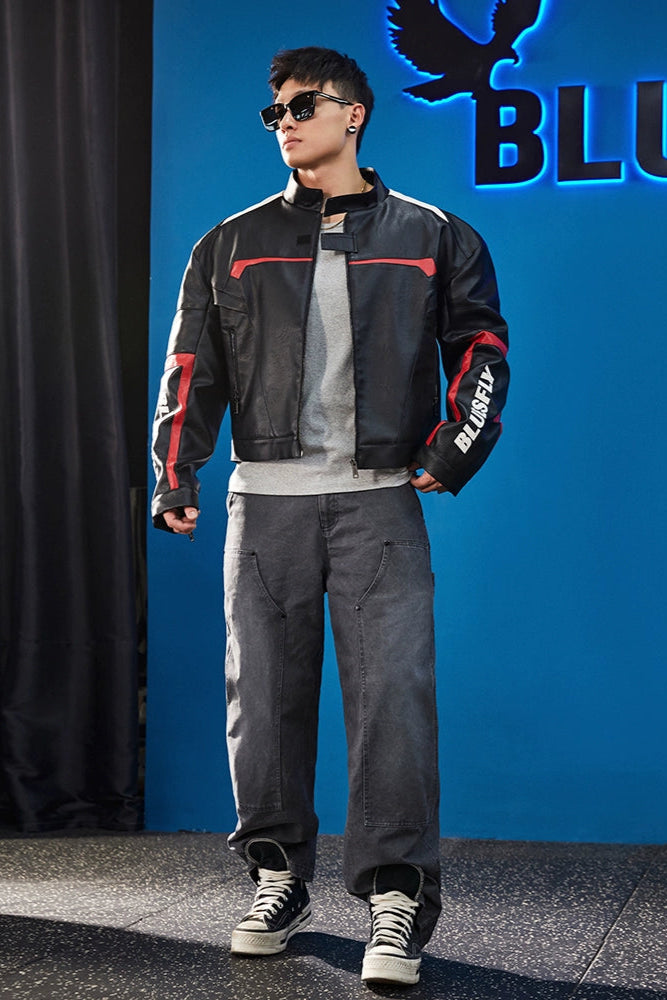 Neo-Rider Faux Leather Jacket  #BF120