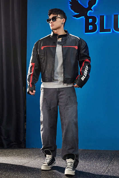 Neo-Rider Faux Leather Jacket  #BF120