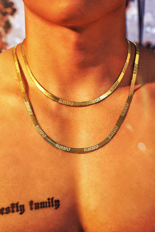 Steel Flow Necklace  #BF116