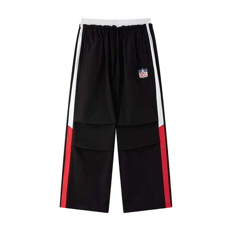 Side Stripe Nylon Wide Pants  #TL039