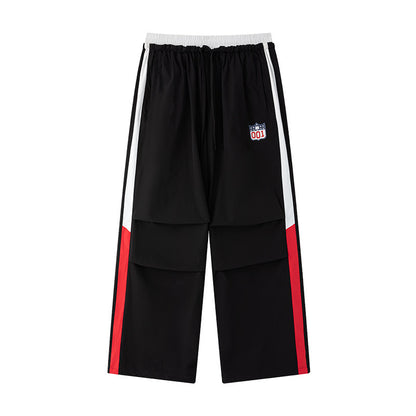 Side Stripe Nylon Wide Pants  #TL039