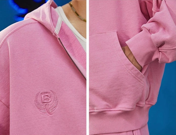 Heavy Wash Zip Hoodie  #BF107