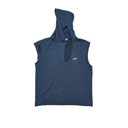 Wash embroidery hooded vest  #YG007