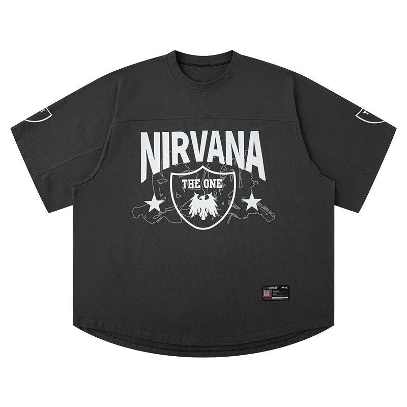 Ice Touch Badge Print T-Shirt  #TK040