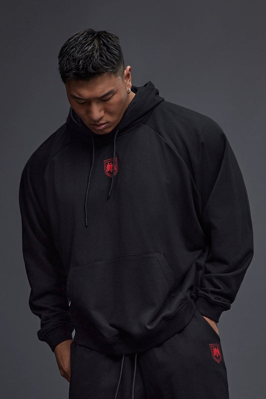 Raglan Emblem Logo Hoodie  #TK029