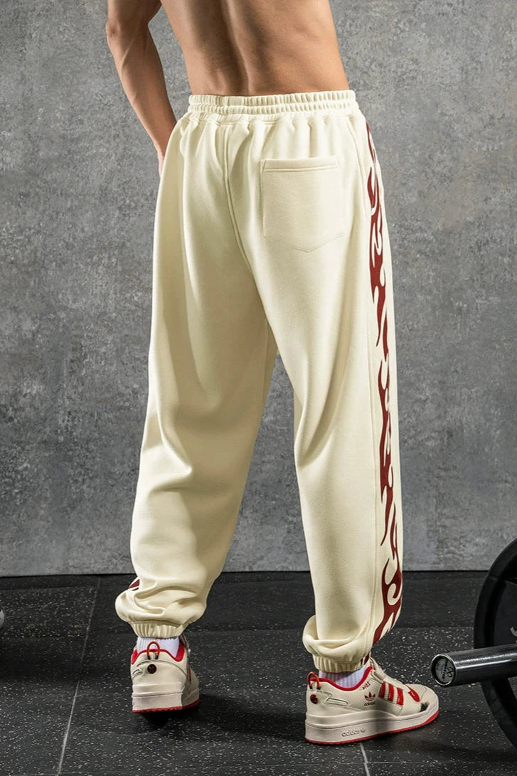 Line pattern sweatpants  #LM004