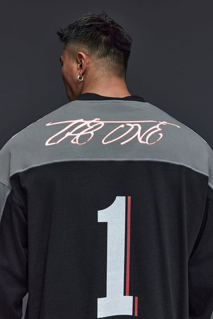 Oversize Number Long Tee  #TK032