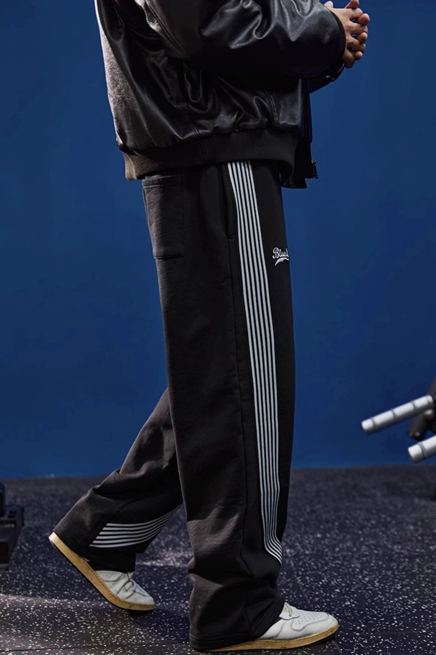 Line Straight Sports Sweatpants  #BF027