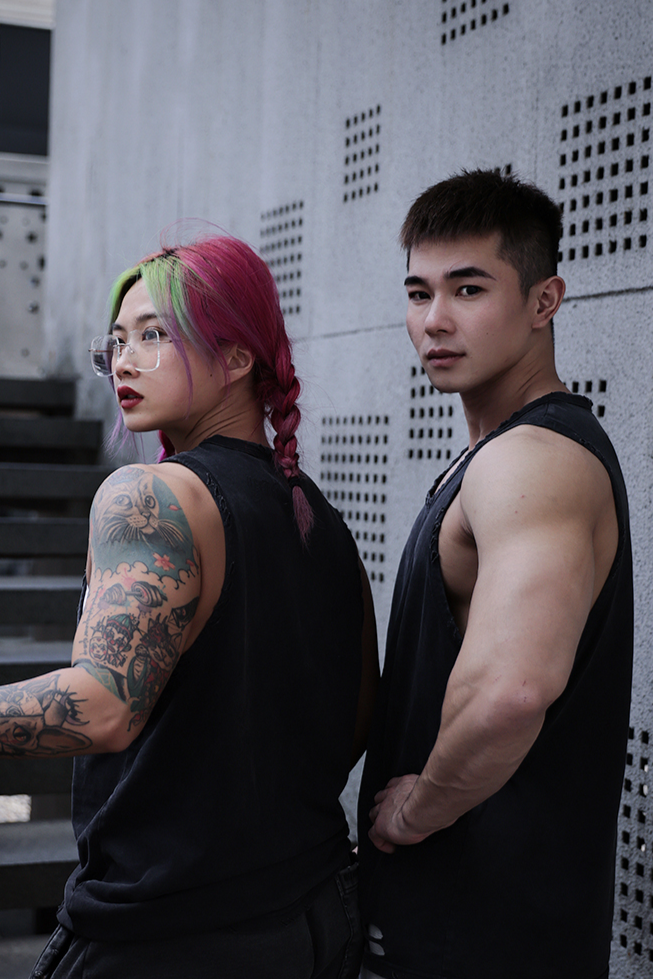 Distressed Power Tank Top  #TK002