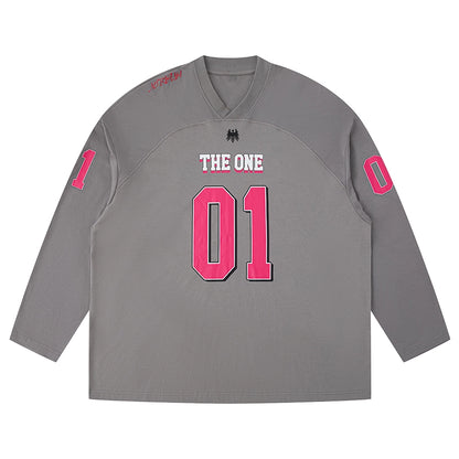 Drop Shoulder Jersey Top  #TK027