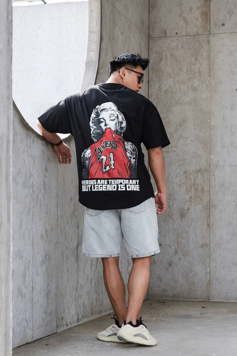 Big Silhouette Back Print T-Shirt  #MD023