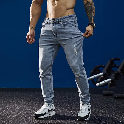 Slim Stretch Casual Cropped Jeans #BF064