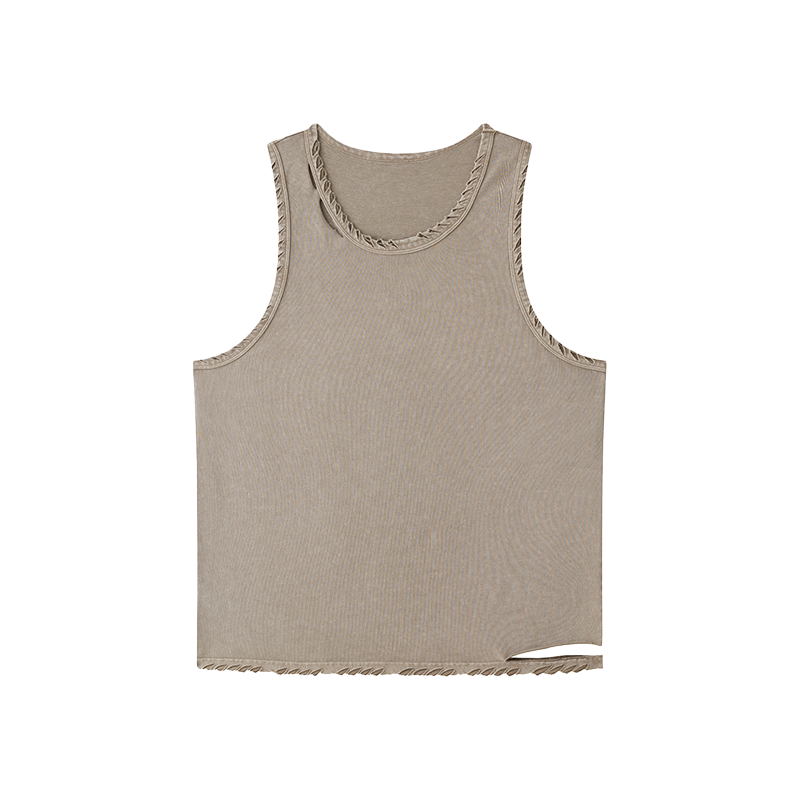 Distressed Fit Tank Top  #TK003