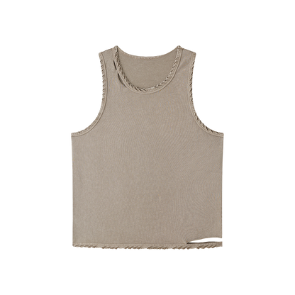 Distressed Fit Tank Top  #TK003