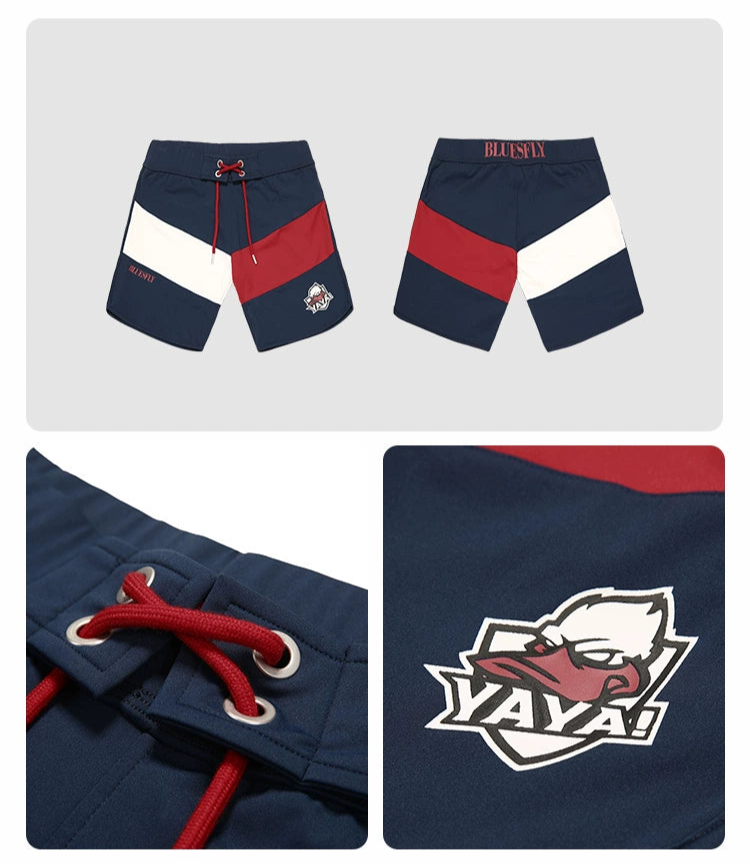 Crimson & Navy Surf Shorts  #BF076