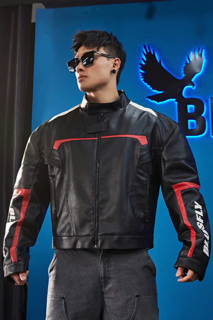 Neo-Rider Faux Leather Jacket  #BF120