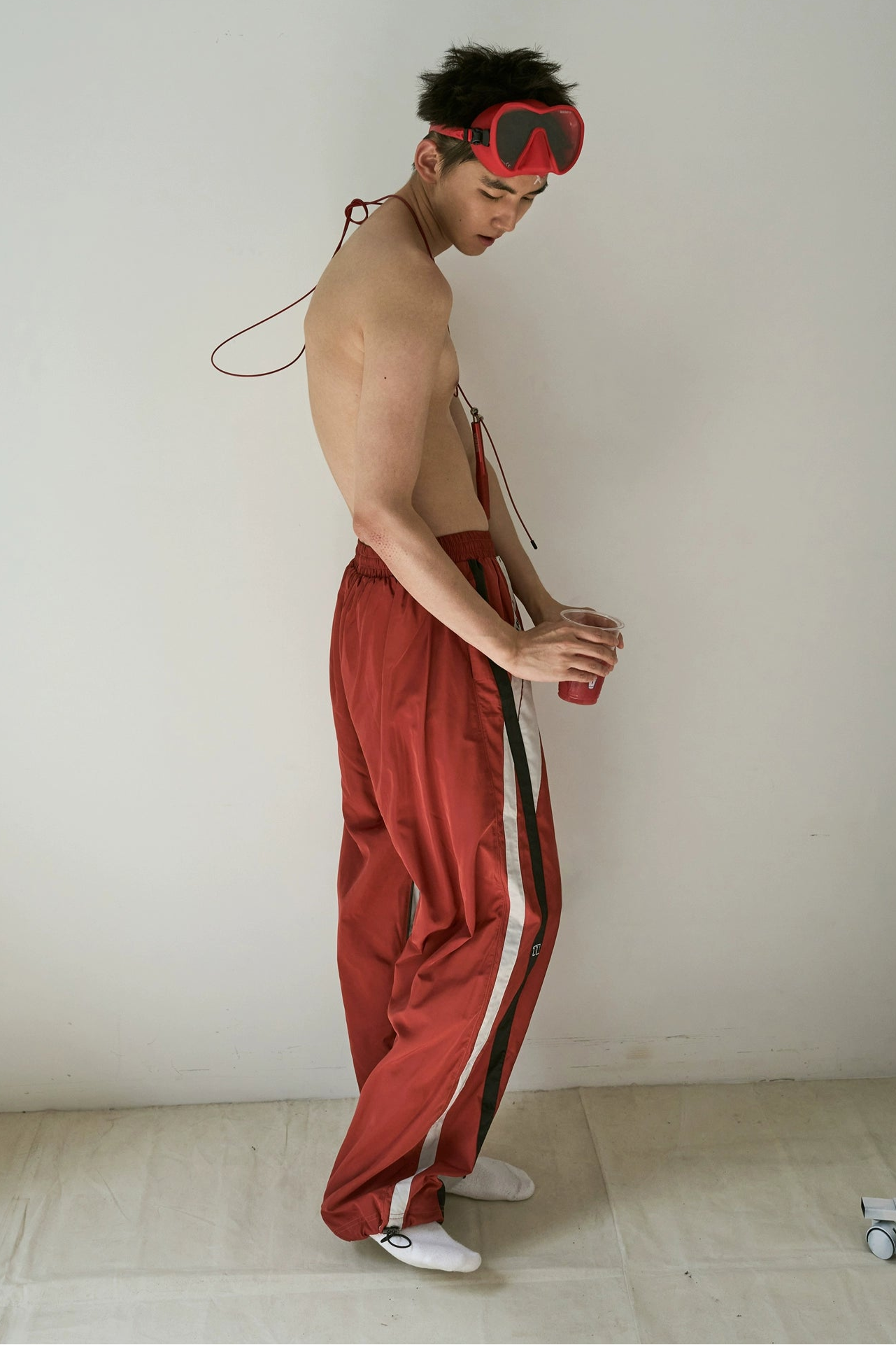 Red Street Racer Pants  #YG009