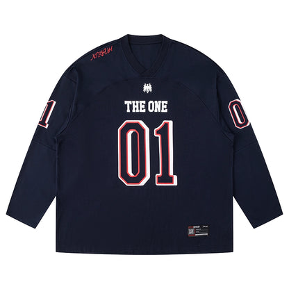 Drop Shoulder Jersey Top  #TK027