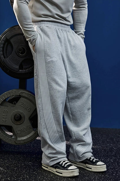 Line Straight Sports Sweatpants  #BF027