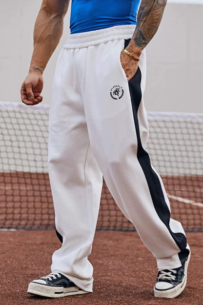 Loose Straight Leg Track Pants  #BF002