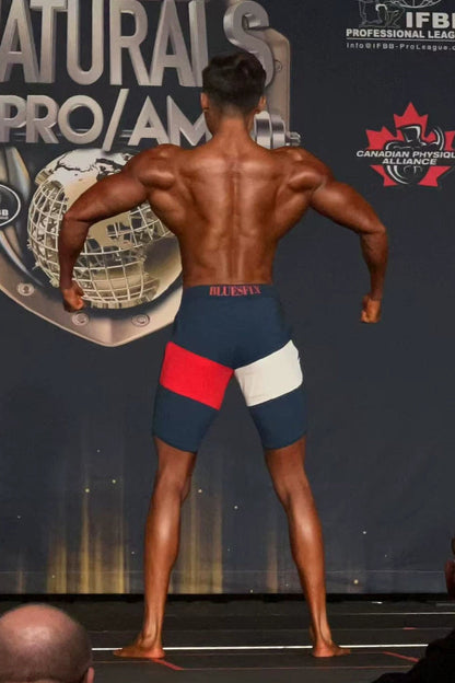 Crimson & Navy Surf Shorts  #BF076