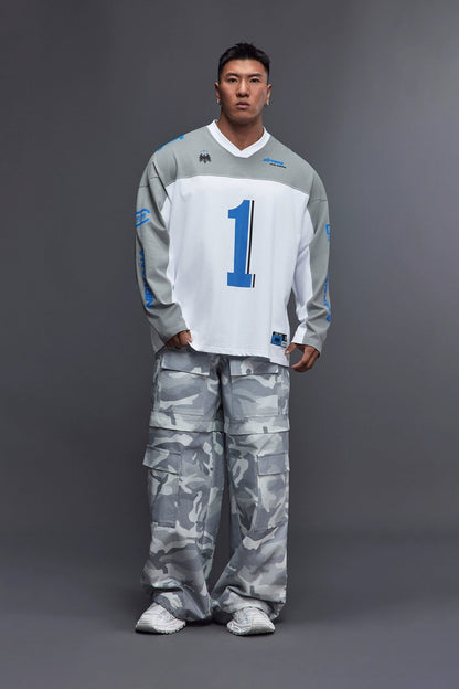 Oversize Number Long Tee  #TK032