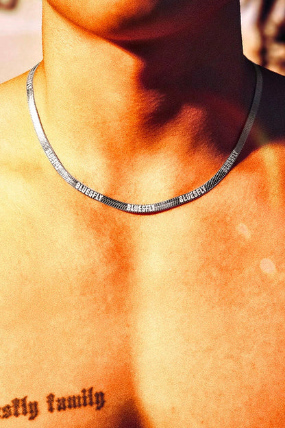 Steel Flow Necklace  #BF116