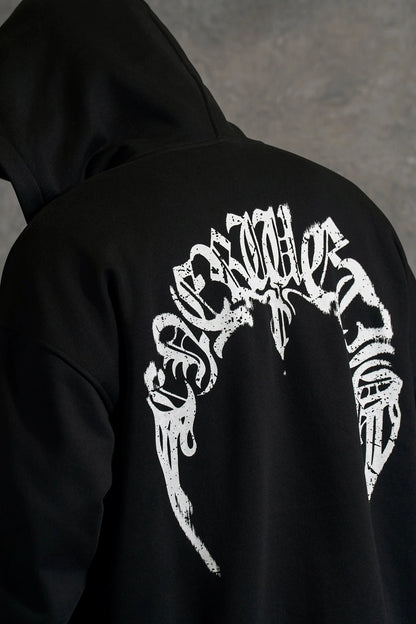 Back printed zip up hoodie  #LM003