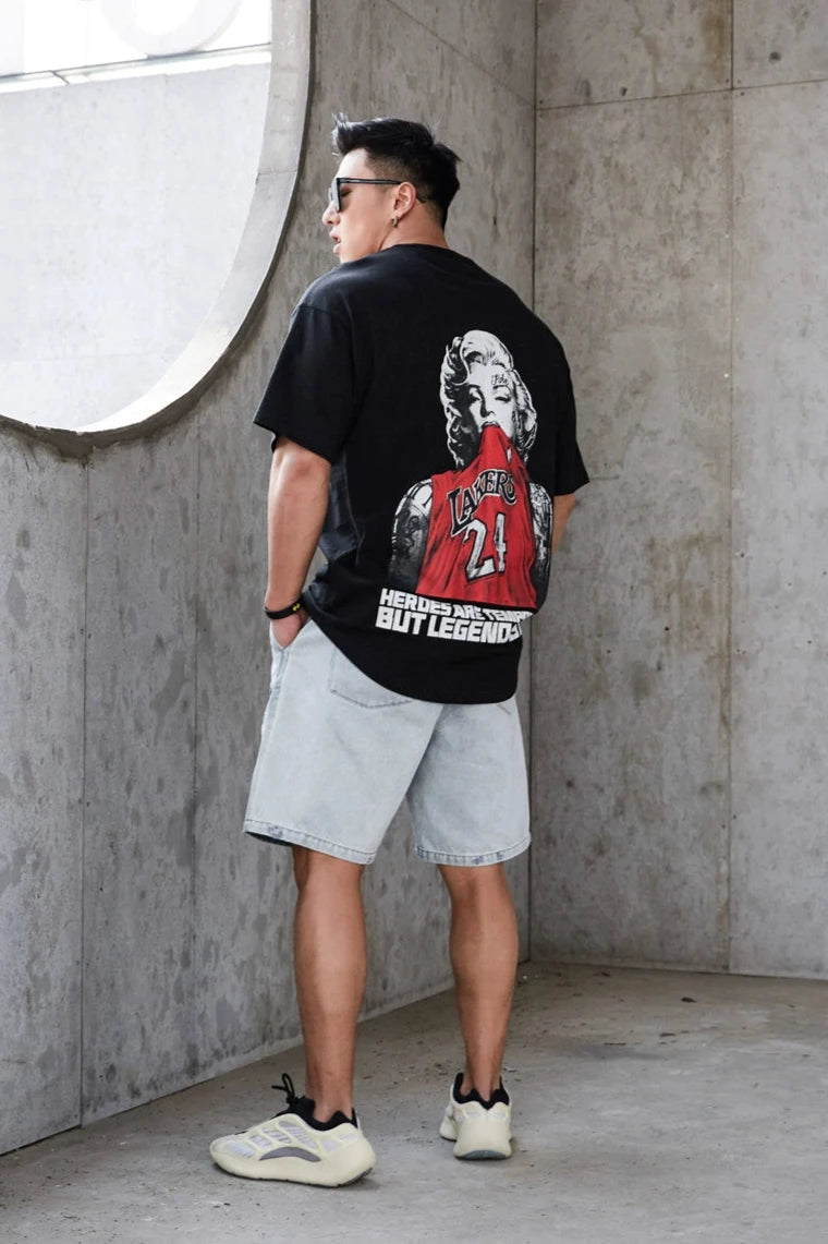 Big Silhouette Back Print T-Shirt  #MD023