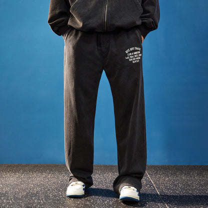 Wide Washed Graphic Sweatpants  #BF170