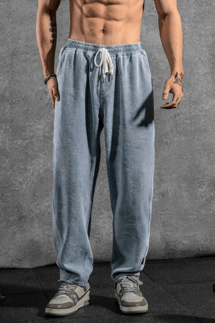 Textured Chill Denim Joggers  #LM035