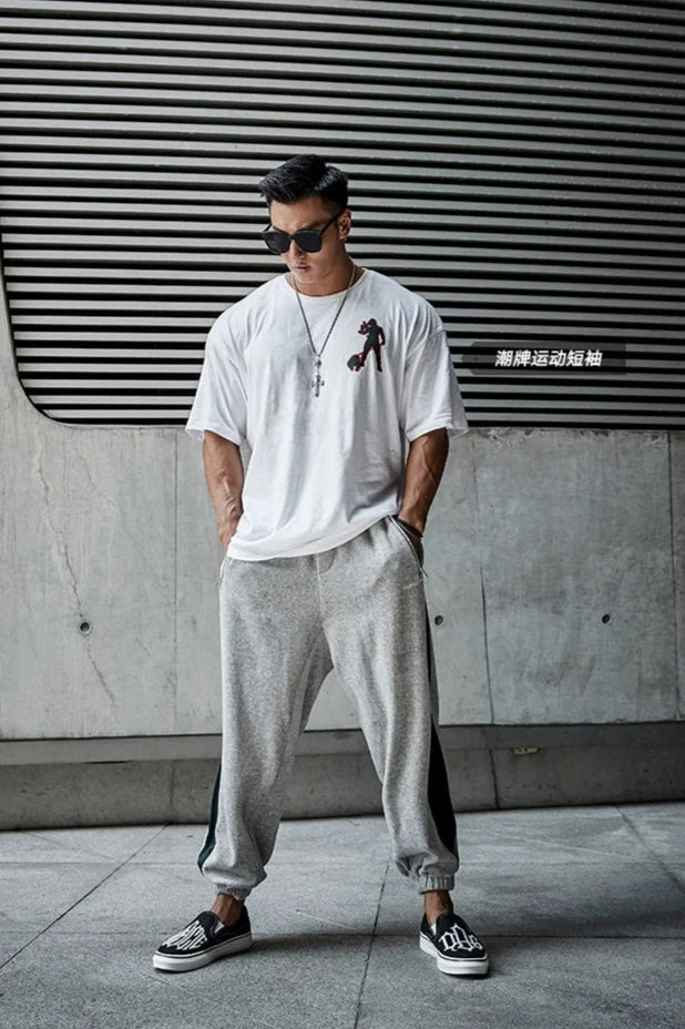 Corduroy warm loose striped sweatpants  #MD011