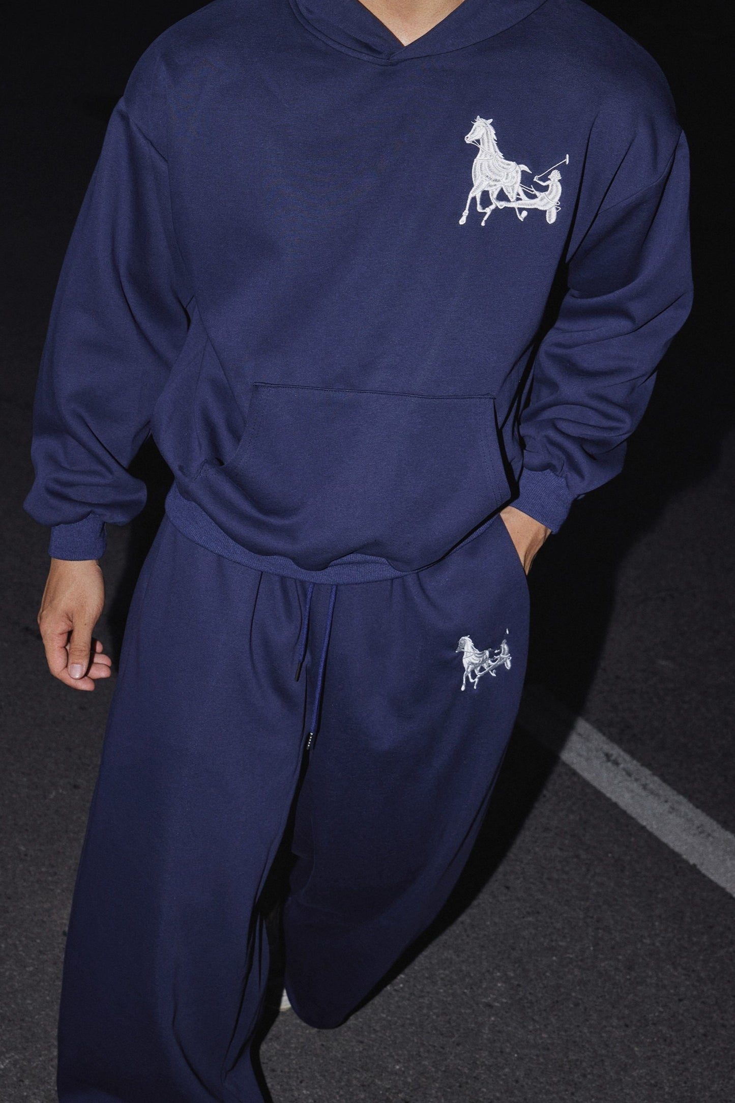 Equus Embroidery Hoodie Set  #PM014