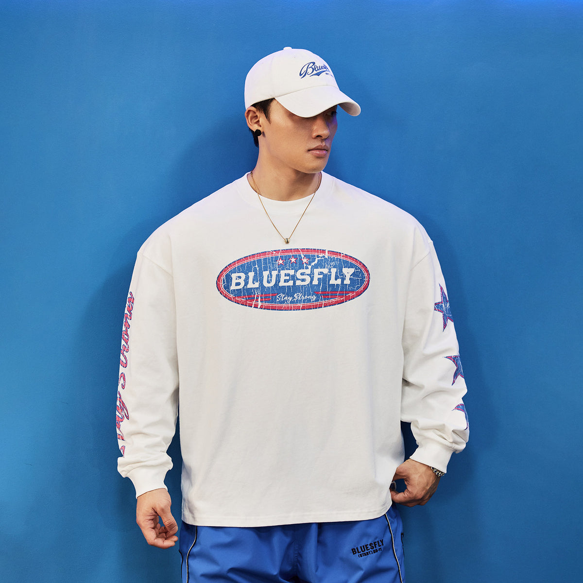 Retro Athletic Graphic Long Sleeve  #BF162