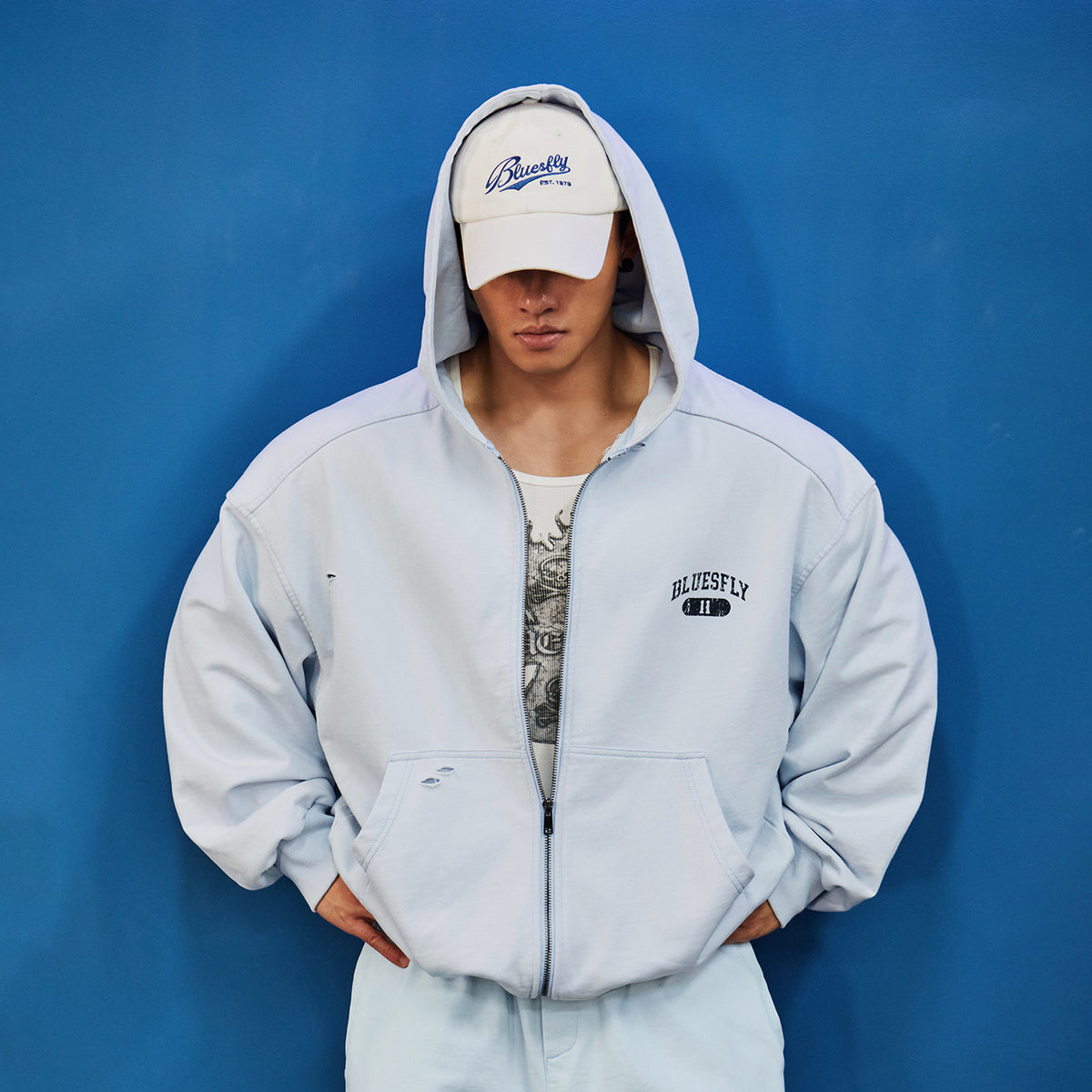 Back Graphic Zip Hoodie  #BF164