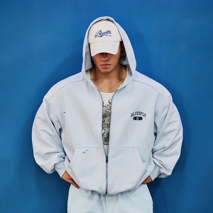 Back Graphic Zip Hoodie  #BF164