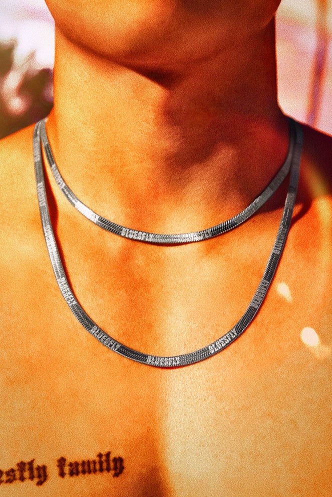 Steel Flow Necklace  #BF116