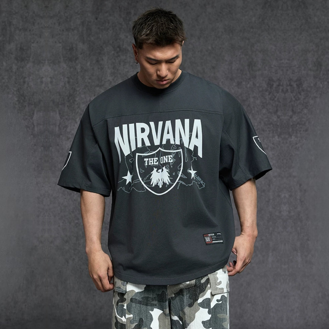 Ice Touch Badge Print T-Shirt  #TK040