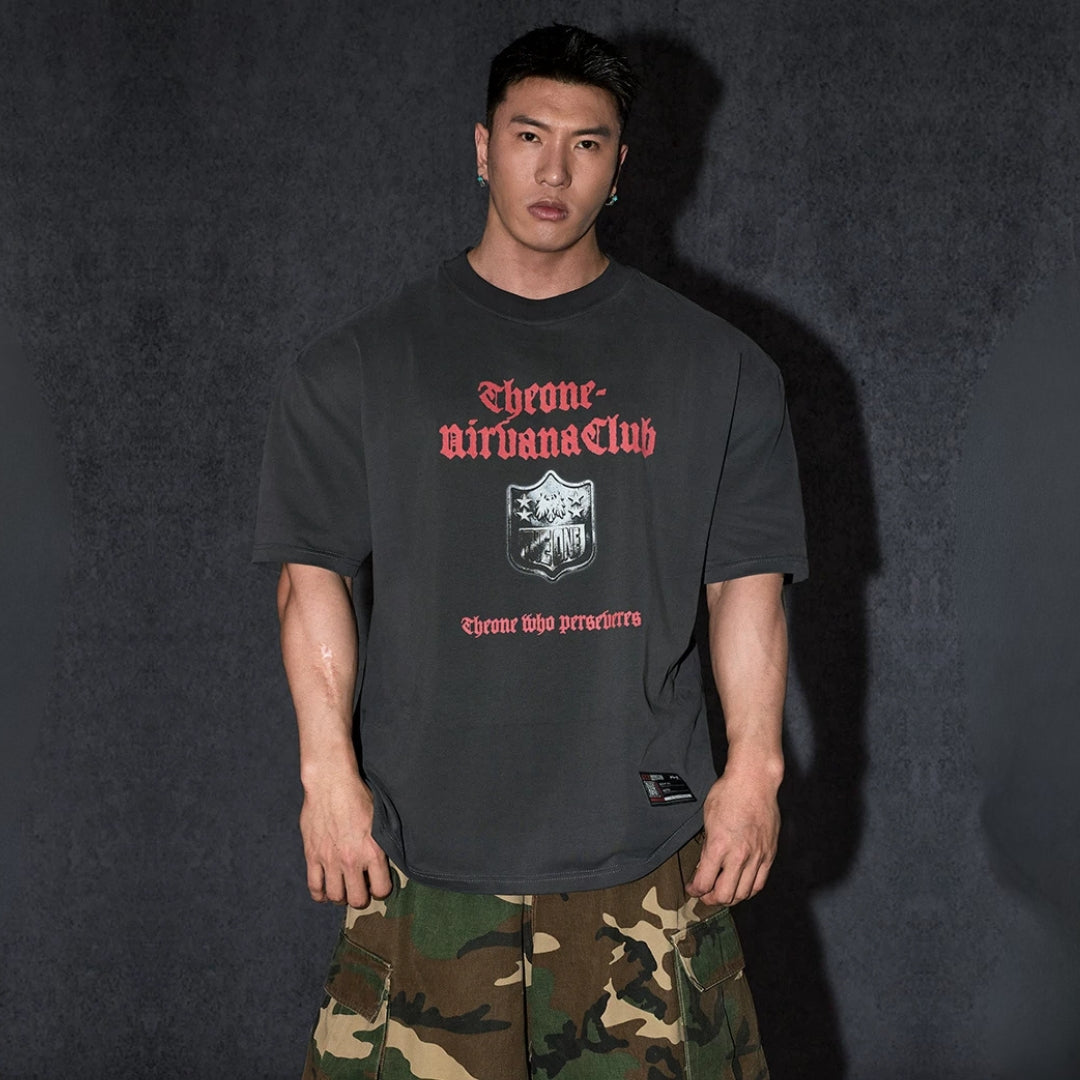 Shield Logo Oversized T-Shirt  #TK043