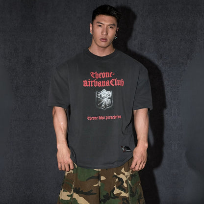 Shield Logo Oversized T-Shirt  #TK043